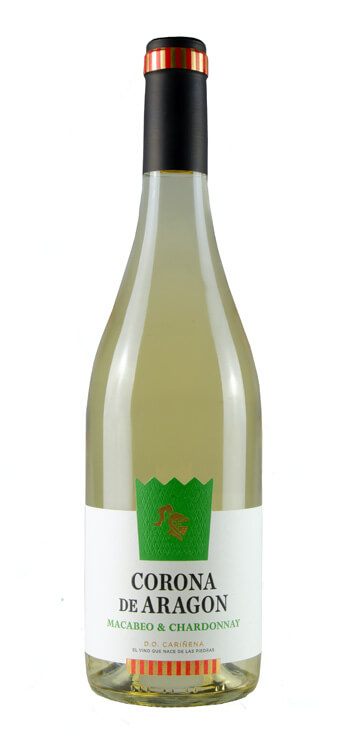 Vino Blanco Corona de Aragón Macabeo y Chardonnay